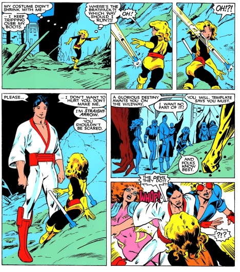 Alfi with the power of great accuracy with weaponry from New Mutants Annual #2